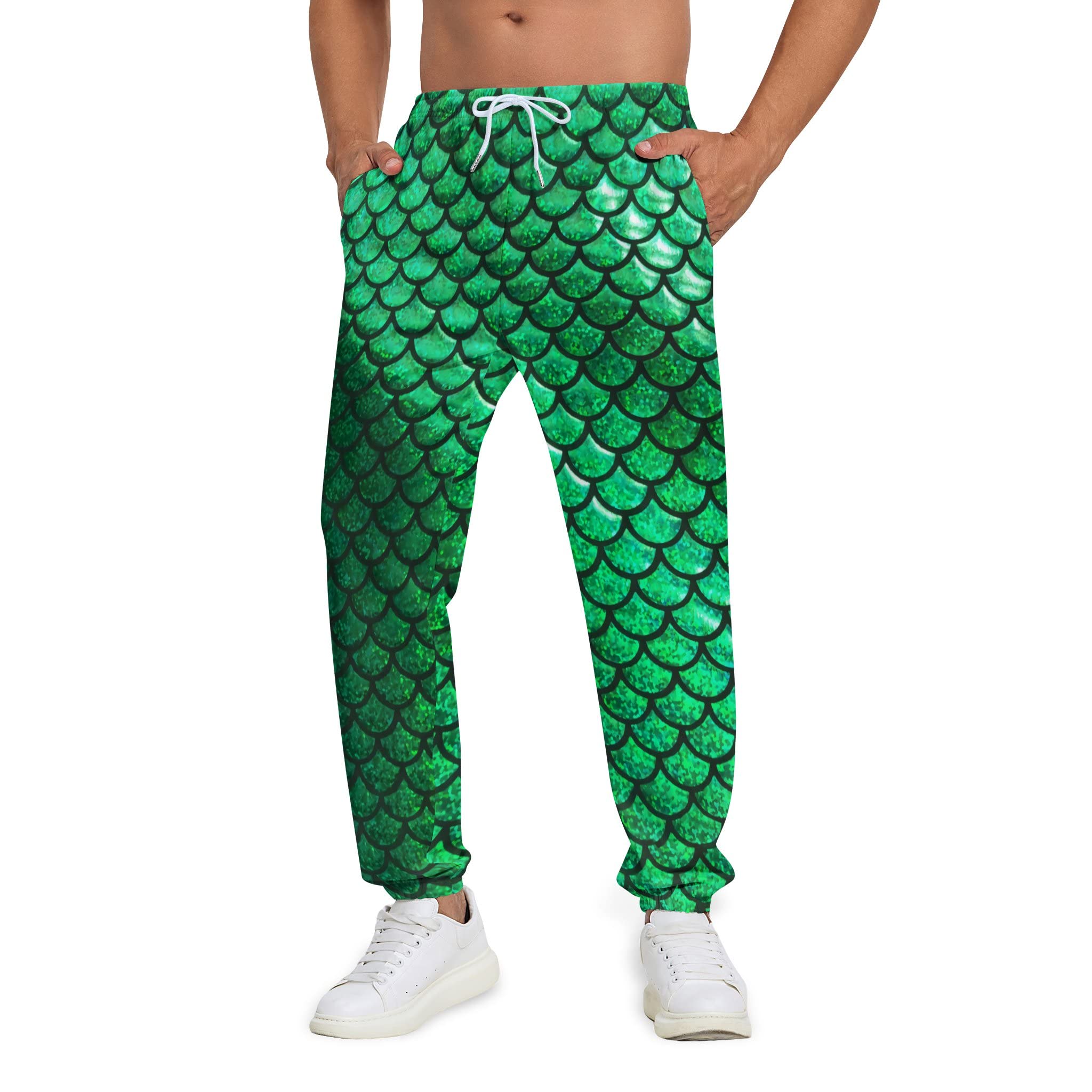 3D Printed Men's Sweatpants - Comfortable Joggers with Drawstring & 2 Side Pockets for Running, Gym, and Lounge Wear
