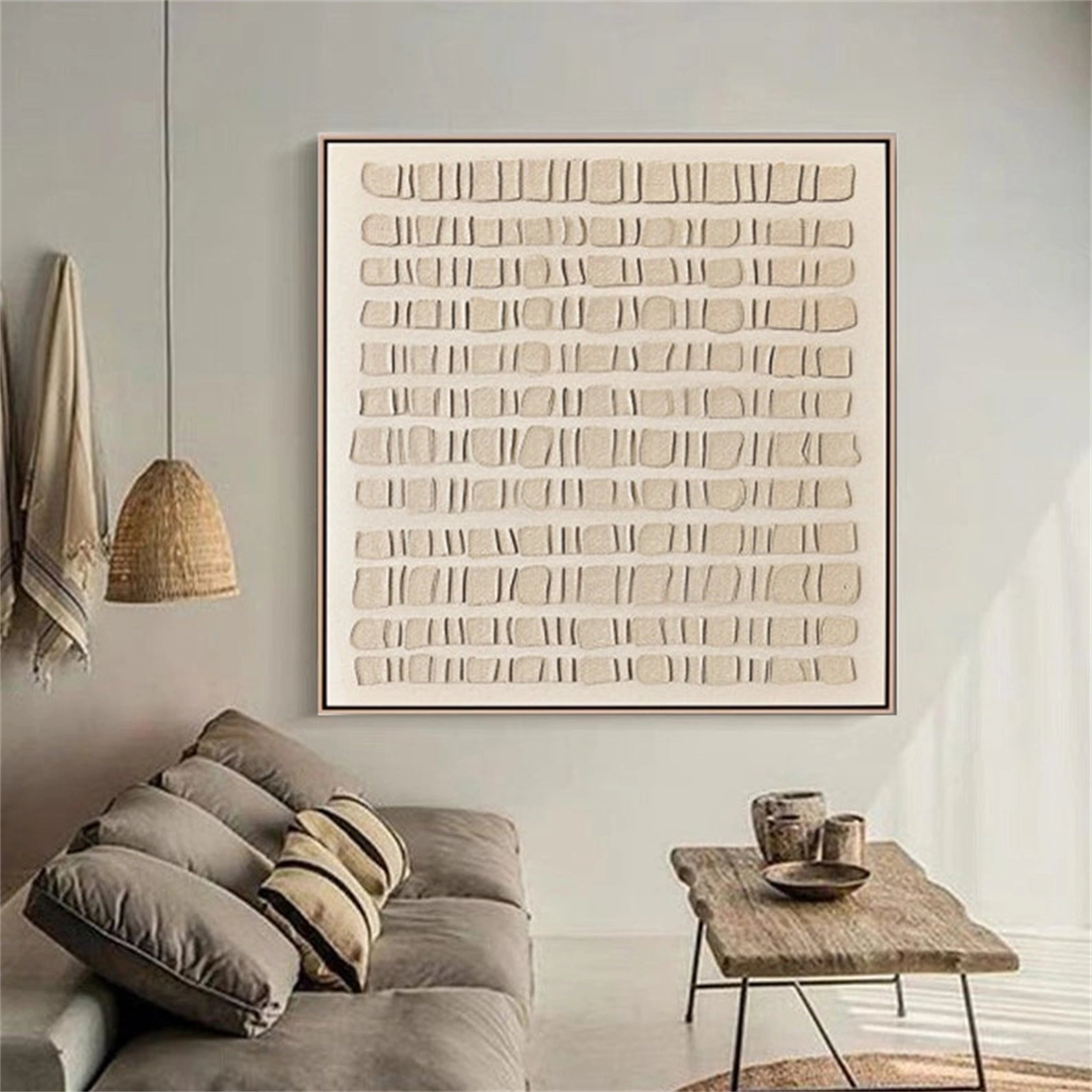 Beige & Brown Abstract Wall Art Print #BB085 - Modern Home Decor for Living Room, Bedroom & Office
