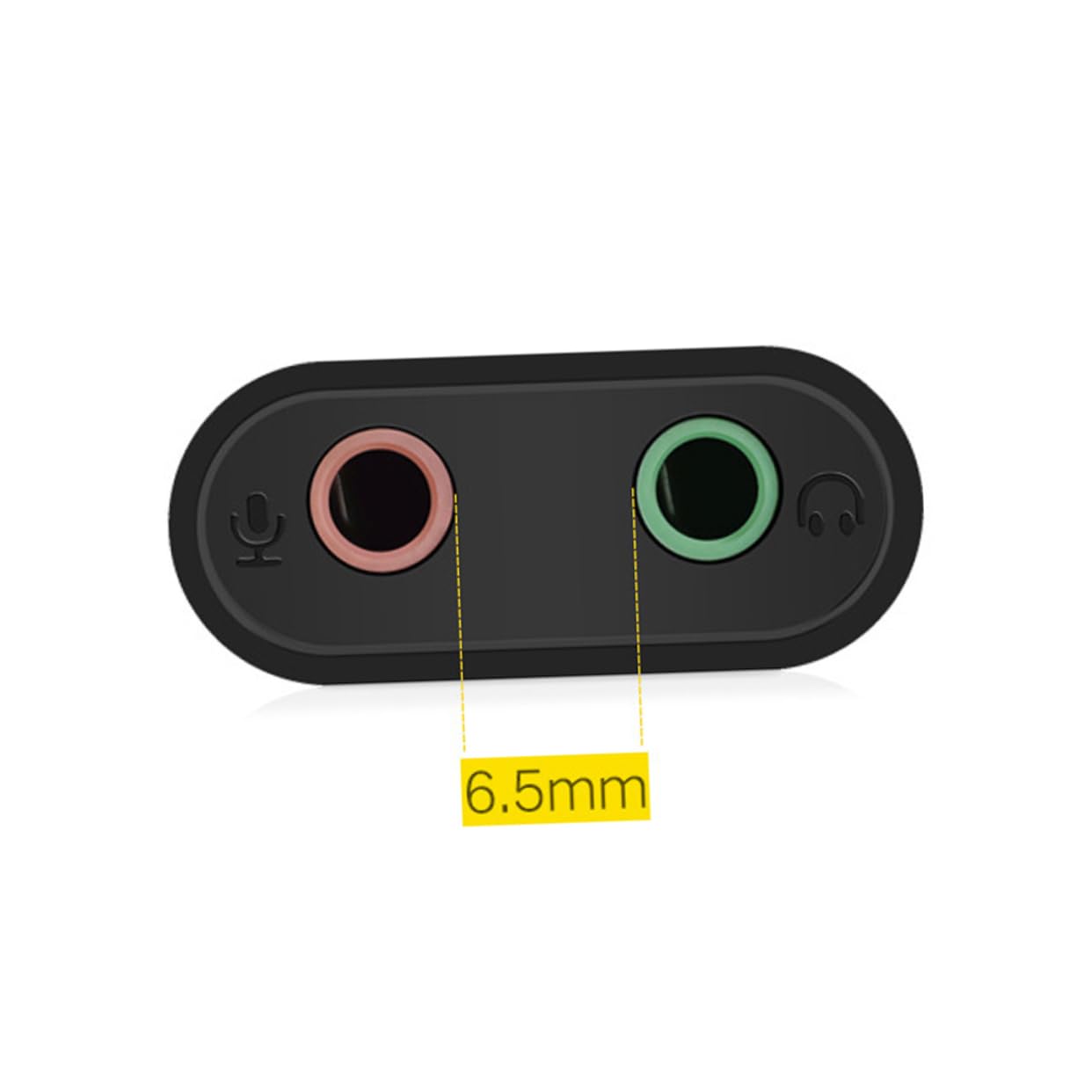 Jojofuny USB 2.0 External Sound Card - Stereo Audio Adapter with Wired Microphone Support for PC/Laptop - Perfect for Gaming, Streaming, and Online Meetings