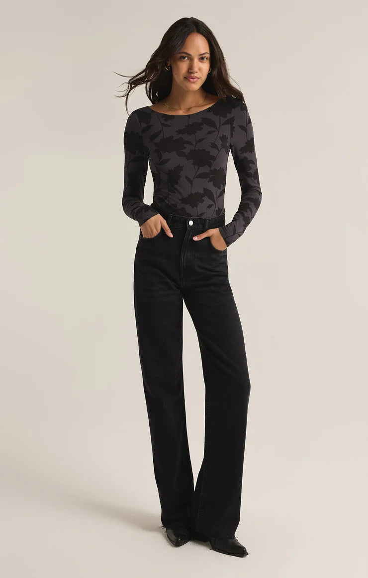Z Supply Baela Floral Bodysuit for Women - Comfortable Stretchy One-Piece Outfit, Perfect for Casual Wear, Layering & Summer Outfits
