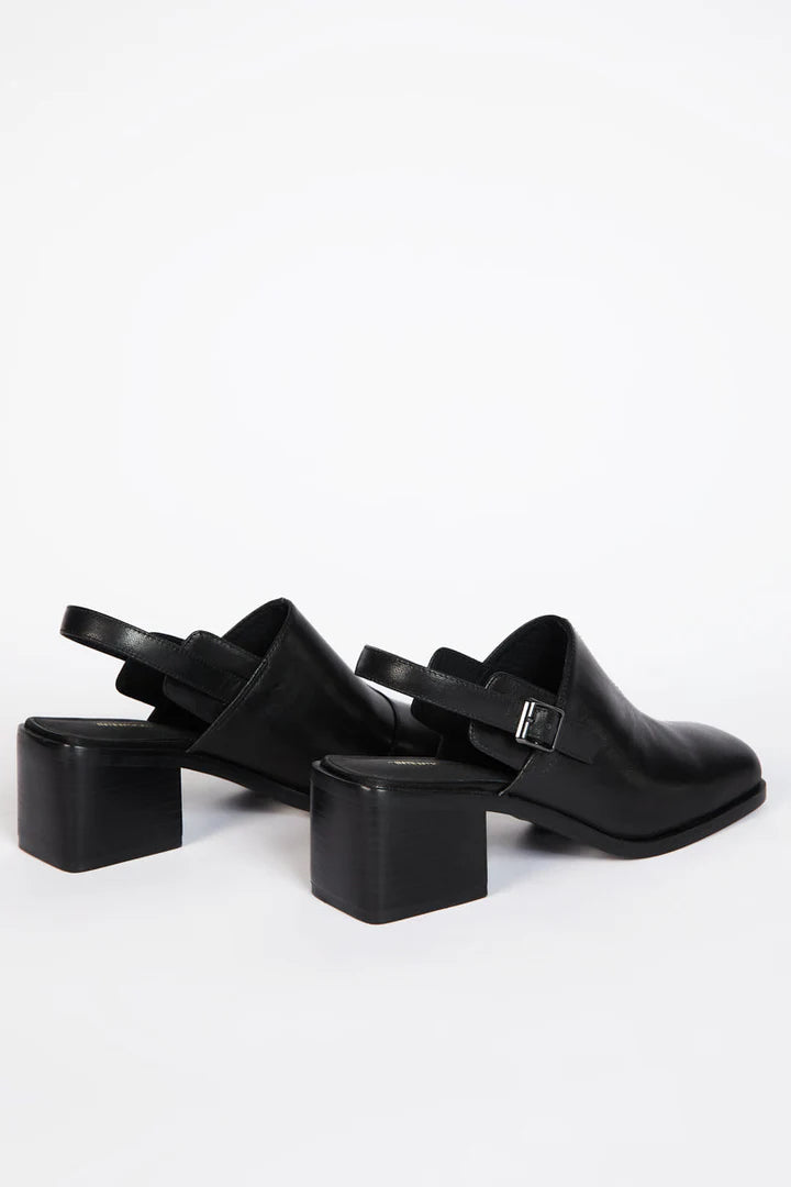 Intentionally Blank Marty 2 Mule Black Slip-On Shoes - Comfortable Minimalist Loafers for Men & Women | Perfect for Casual Wear, Office & Travel