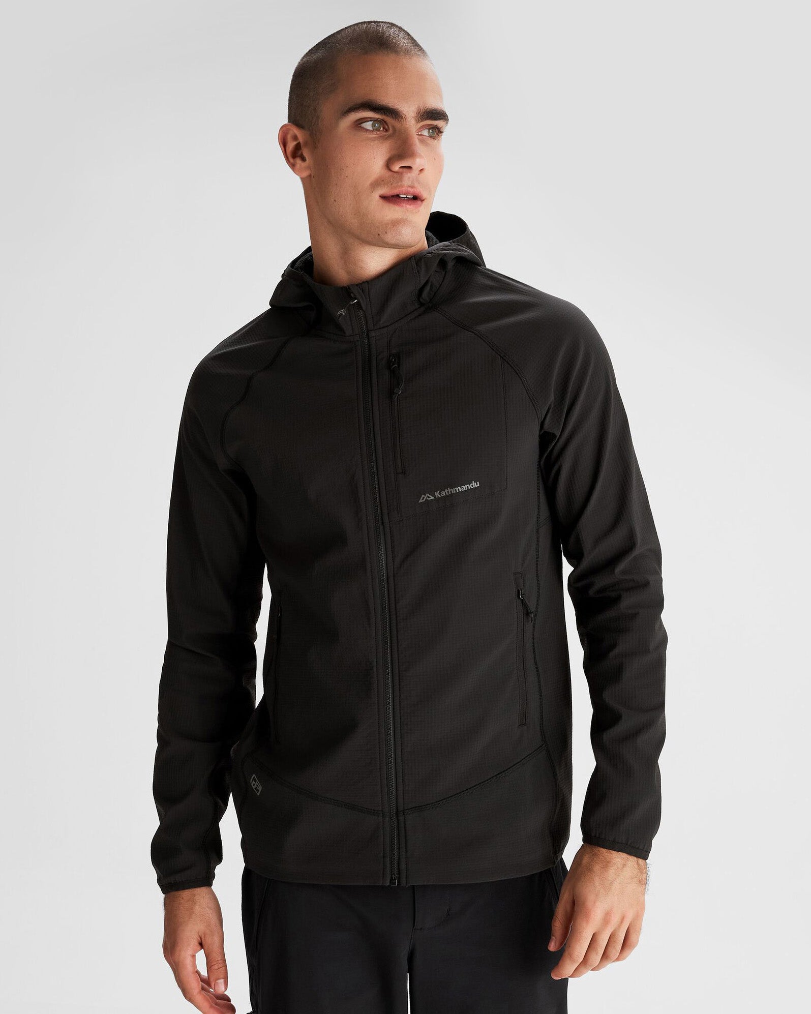 Men's Aysen Hooded Fleece Jacket - Soft Warm Winter Coat for Outdoor Activities, Black Stingray Color - Perfect for Hiking, Camping & Casual Wear