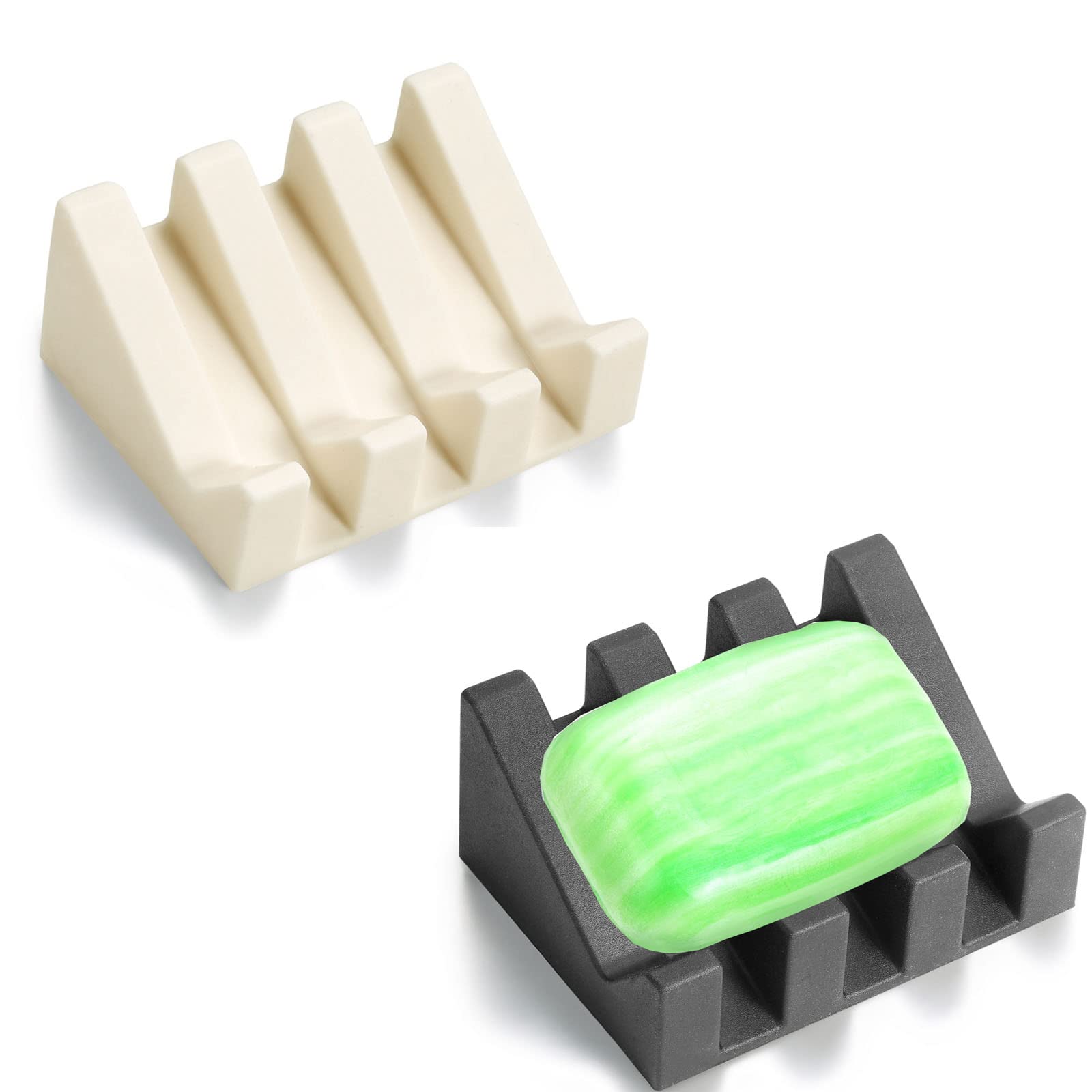 Premium Soap Dish Holder for Shower & Bathroom - Durable Soap Tray for Kitchen, Bathtub - Keeps Soap Dry & Extends Soap Life - Easy to Clean & Rustproof - Perfect for Bathroom Counter, Shower Shelf & Kitchen Sink