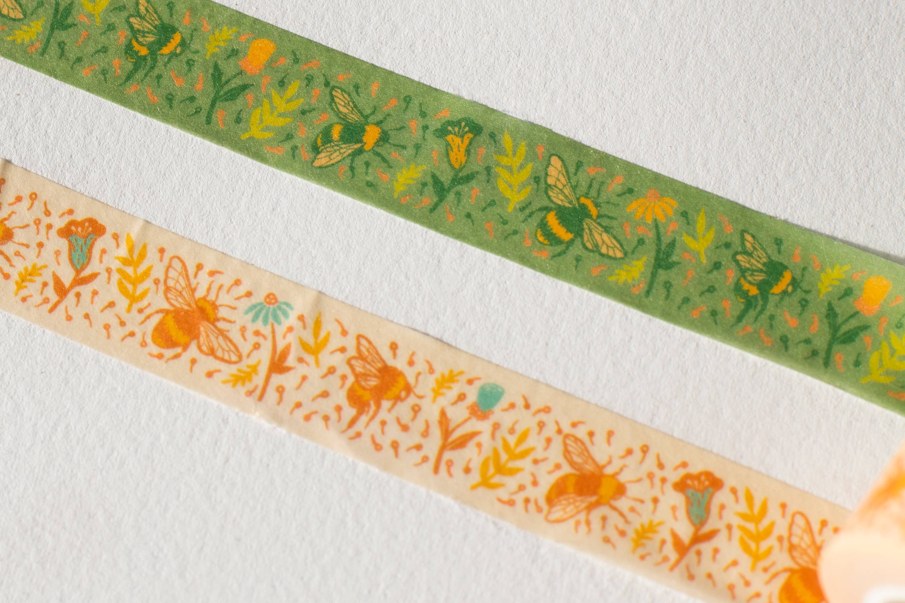 Bees & Flowers Washi Tape - Decorative Japanese Paper Tape for Scrapbooking, Journaling, Gift Wrapping & DIY Crafts