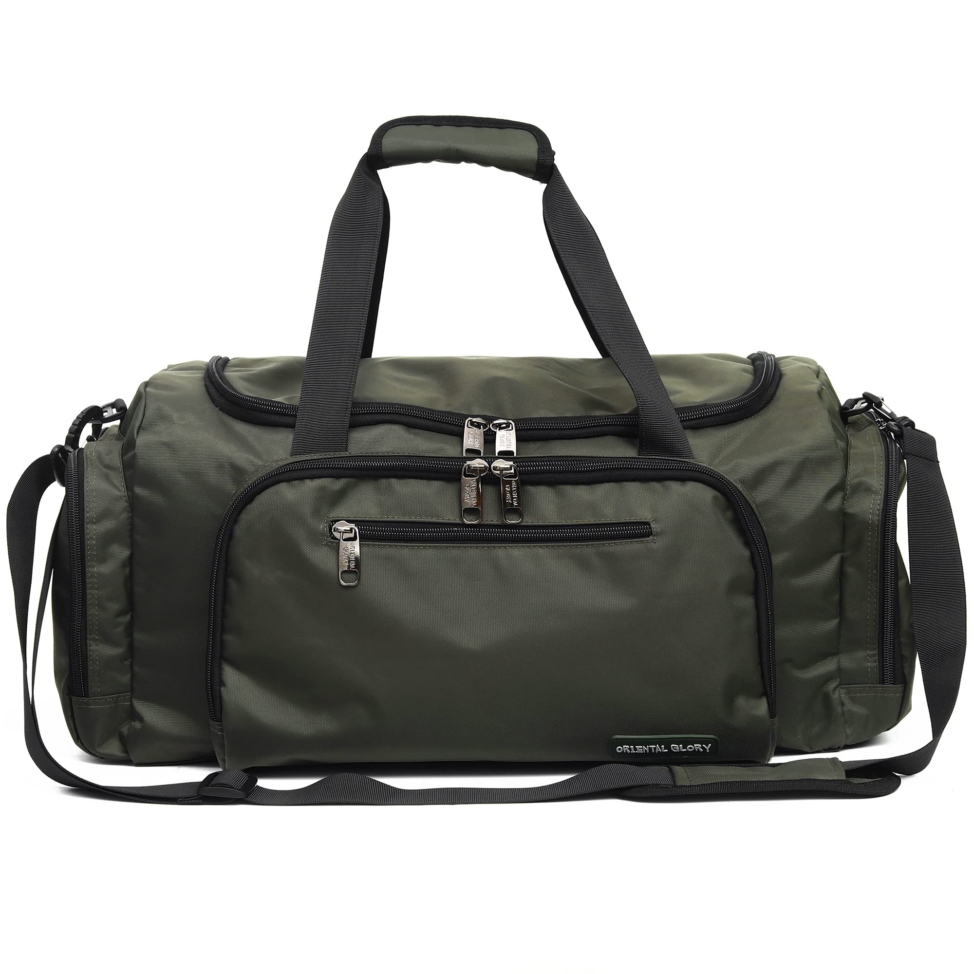ORIENTAL GLORY Lightweight Duffle Travel Bag - Waterproof Carry On Weekender Overnight Bag for Men & Women - Perfect for Gym, Sports, Camping & Weekend Getaways (Green)