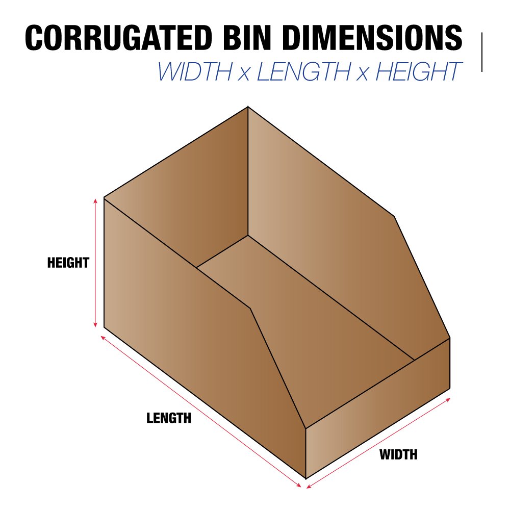 Tape Logic TLBINMT212K Kraft Open Top Bin Boxes, 2