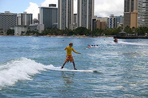 Hawaii Surfing Poster - 20x30 Inch Laminated Wall Art with Vibrant Colors, Perfect for Beach House Decor, Living Room, or Office - Fits Standard Frames