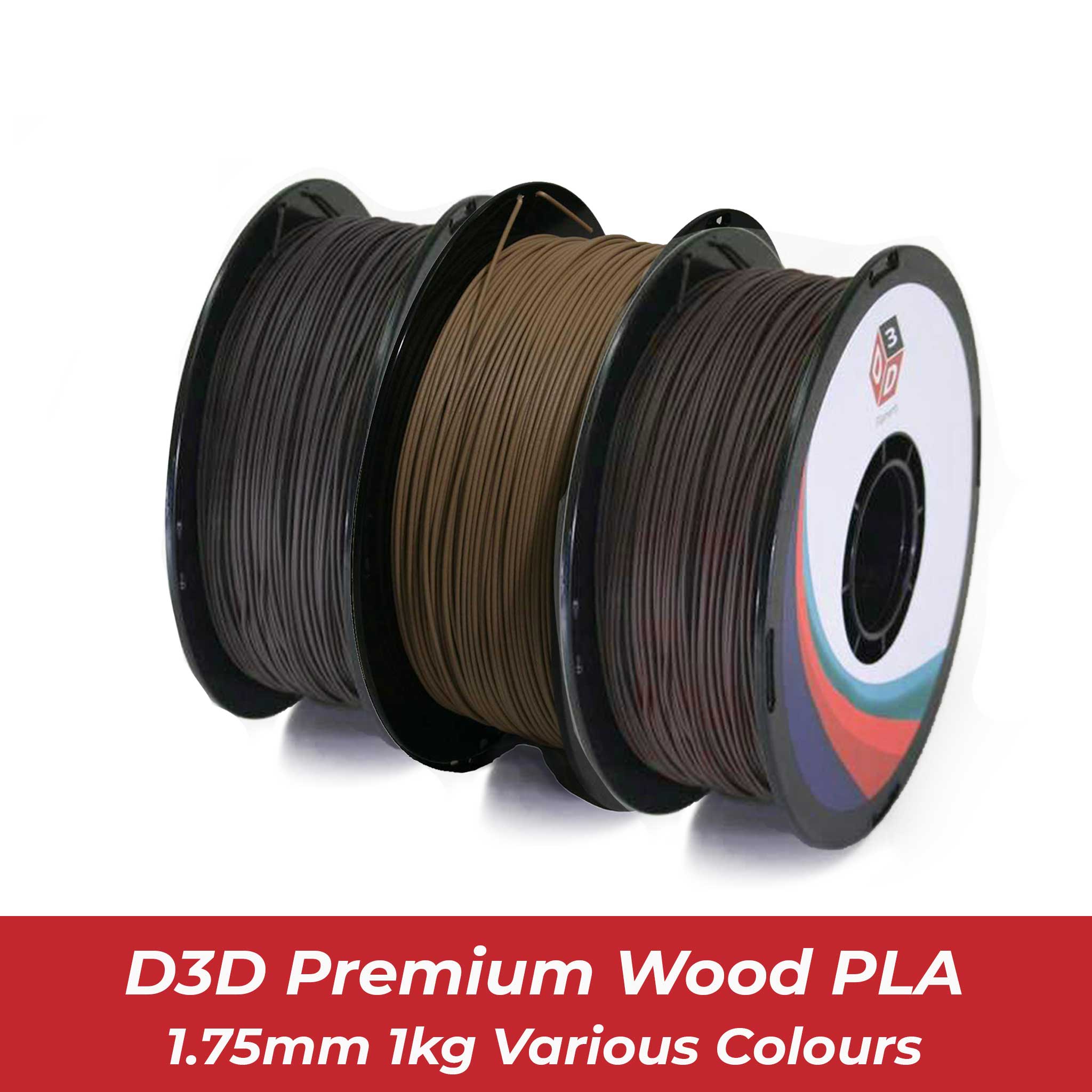 Premium Wood PLA Filament for 3D Printing - Natural Wood Look, Multiple Colors - Ideal for DIY Crafts, Home Decor, and Artistic Creations