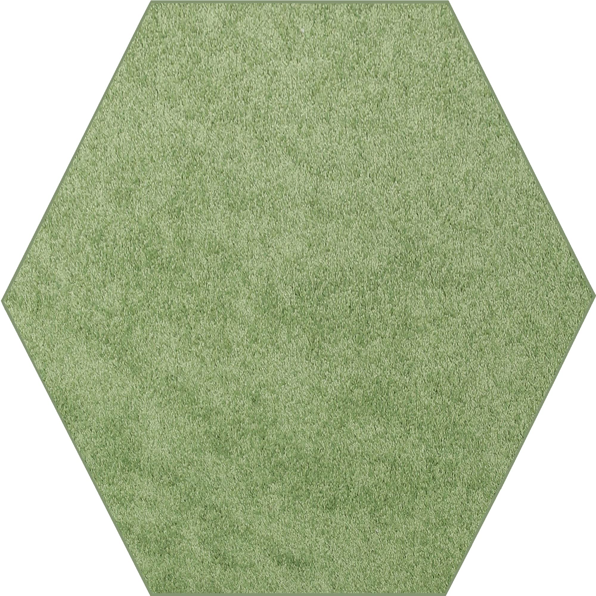 Ambiant Saturn Collection Pet Friendly Non-Slip Hexagon Area Rug - 7' Lime Green Indoor/Outdoor Rug for Living Room, Bedroom, or Patio