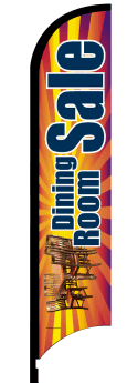 Feather Flag Banner for Restaurant & Dining Room Sale - High Visibility Advertising Flag for Outdoor & Indoor Promotions