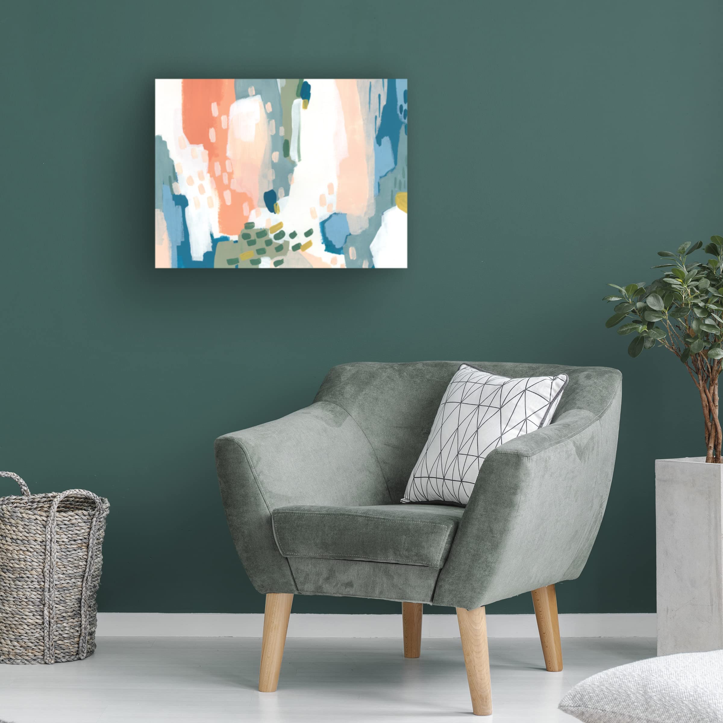 Trademark Fine Art 'Puzzle Shift II' Abstract Canvas Wall Art by June Erica Vess - Modern Home Decor for Living Room, Bedroom & Office
