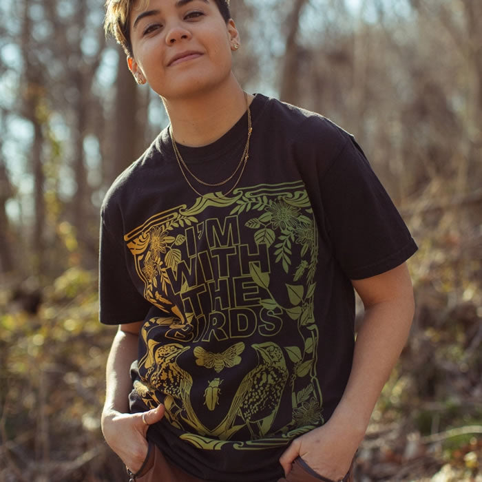 Bird Collective 'I'm With The Birds' Graphic T-Shirt - Soft Cotton Tee for Bird Lovers & Nature Enthusiasts - Perfect for Birdwatching, Outdoor Adventures & Casual Wear