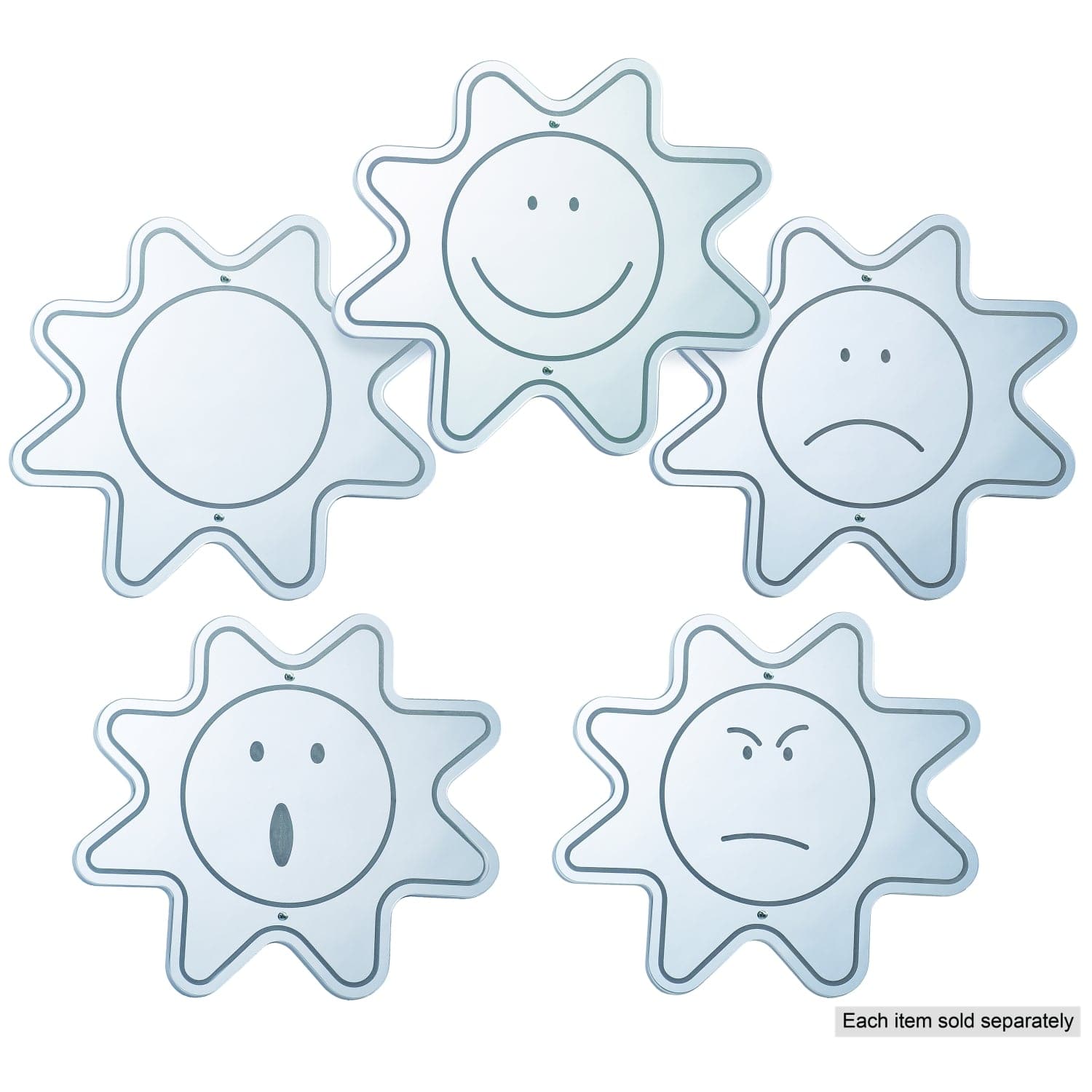 Happy Face Mirror - Fun and Stylish Wall Decor for Kids' Rooms, Bathrooms & Playrooms - Perfect for Home, Nursery, and Classroom Decorations
