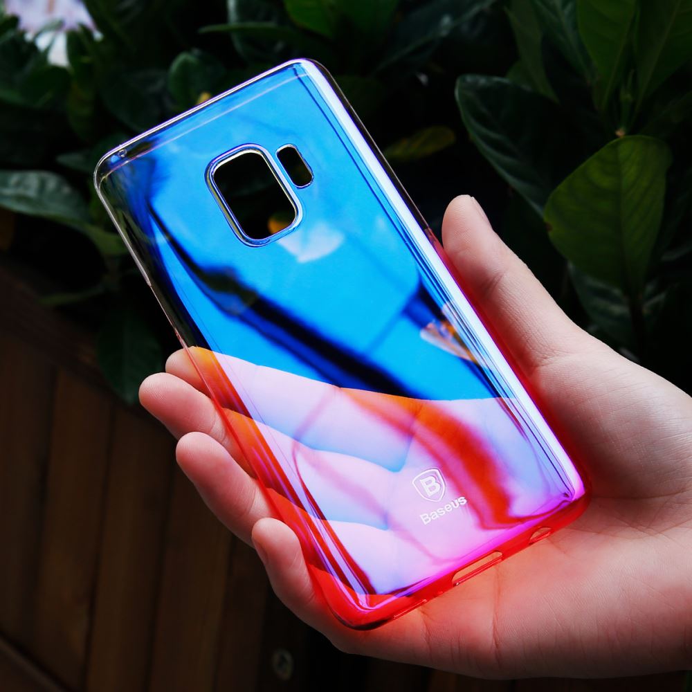 Baseus Glaze Shockproof Case for Samsung Galaxy S9 Plus - Slim Protective Cover with Anti-Scratch & Anti-Fingerprint Design - Perfect for Daily Use, Travel & Outdoor Activities