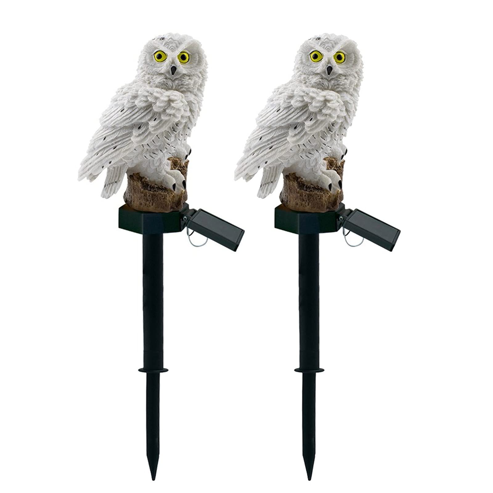 Solar Powered Owl Garden Lights - 2 Pack LED Outdoor Solar Lights for Lawn, Pathway, Yard Decoration | Weatherproof & Energy Efficient Night Lights for Patio, Garden, Backyard Landscape Lighting