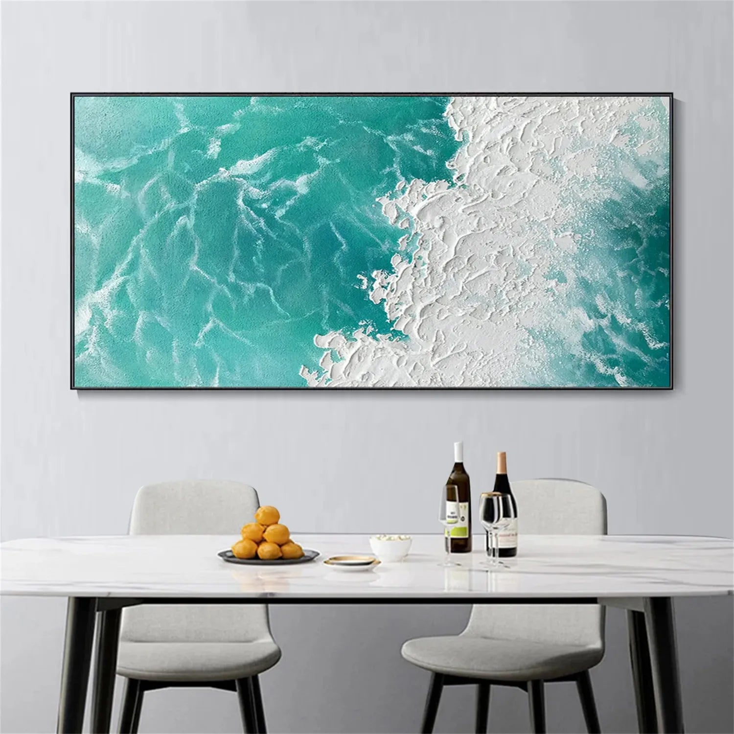 Ocean and Sky Painting #OS 170 - Handmade Seascape Wall Art for Home Decor, Office, Living Room & Bedroom