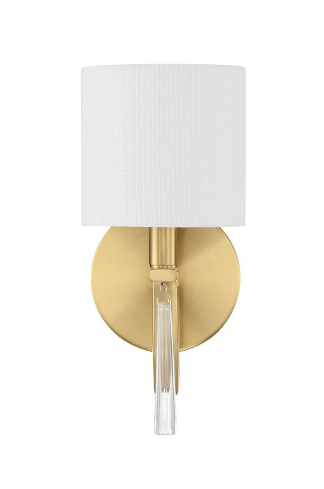 Craftmade Fortuna 1 Light Wall Sconce 58261 SB - Elegant Bathroom Vanity Lighting for Bedroom & Hallway Decor