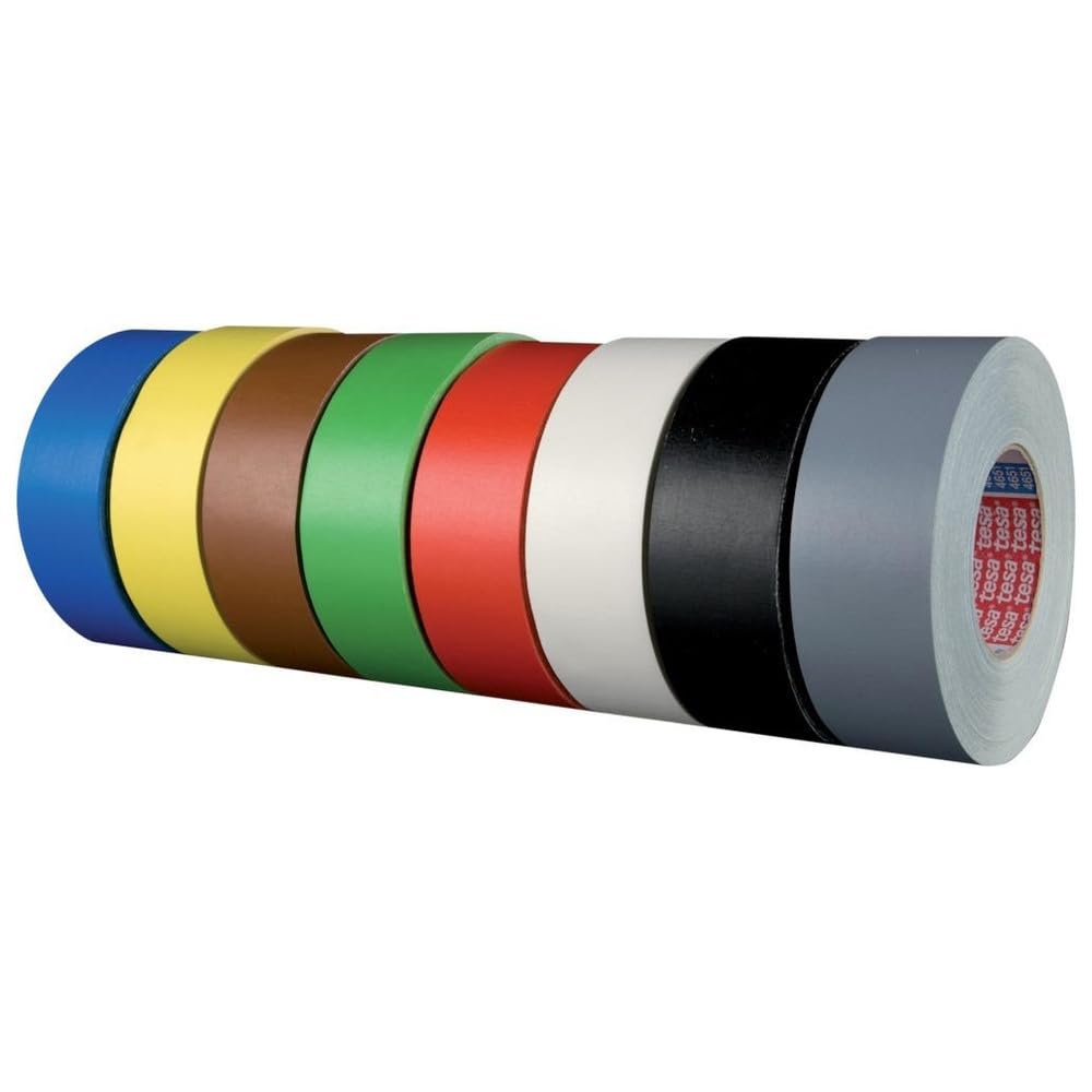 Premium Tesa 04651-00213-00 Cloth Adhesive Tape - 25m x 50mm, Heavy Duty Grey Duct Tape for Home Repairs, HVAC Sealing & Automotive Fixing