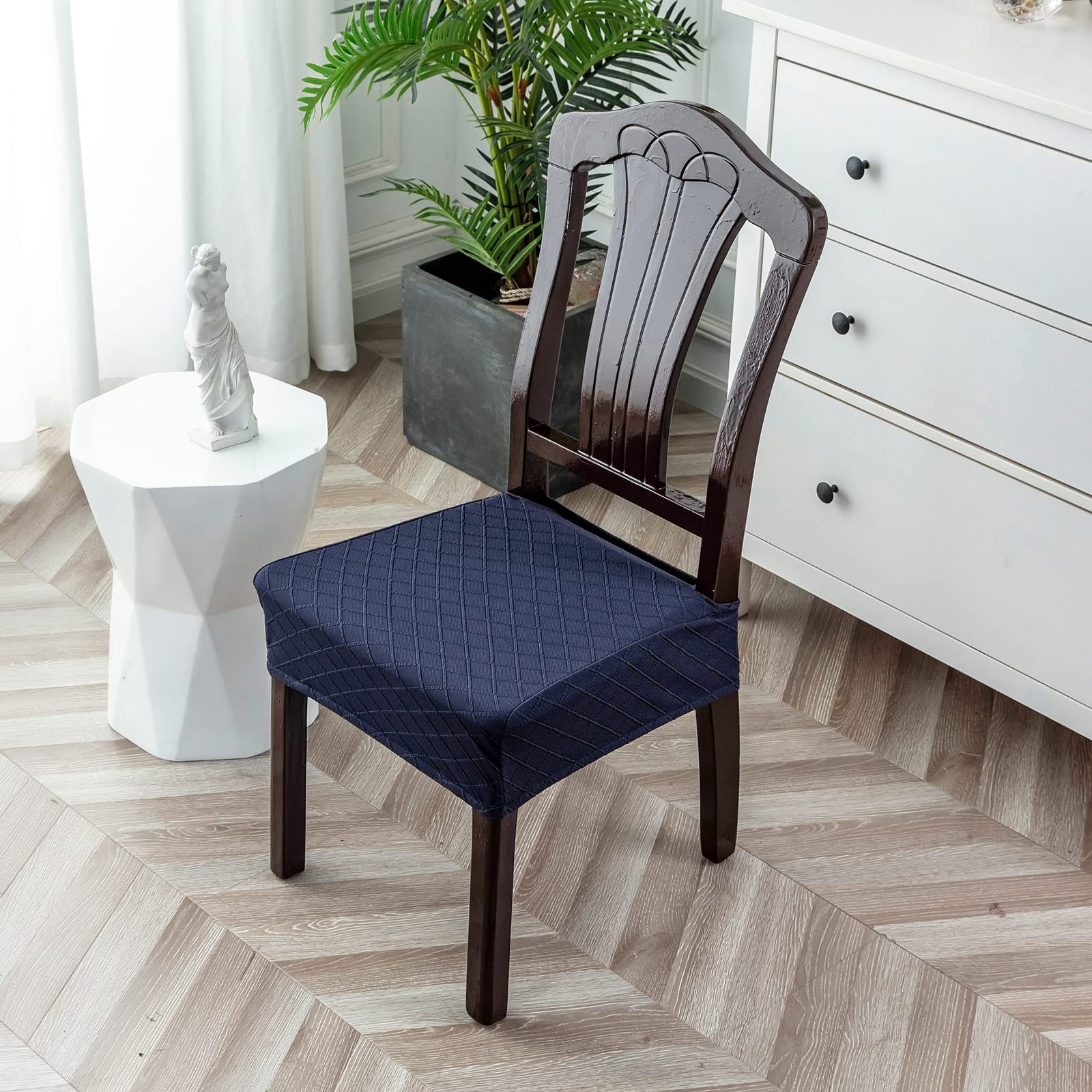 **Waterproof Chair Seat Covers for Dining Room - Durable & Washable Kitchen Chair Slipcovers - Perfect for Home, Office, and Restaurant Use**
