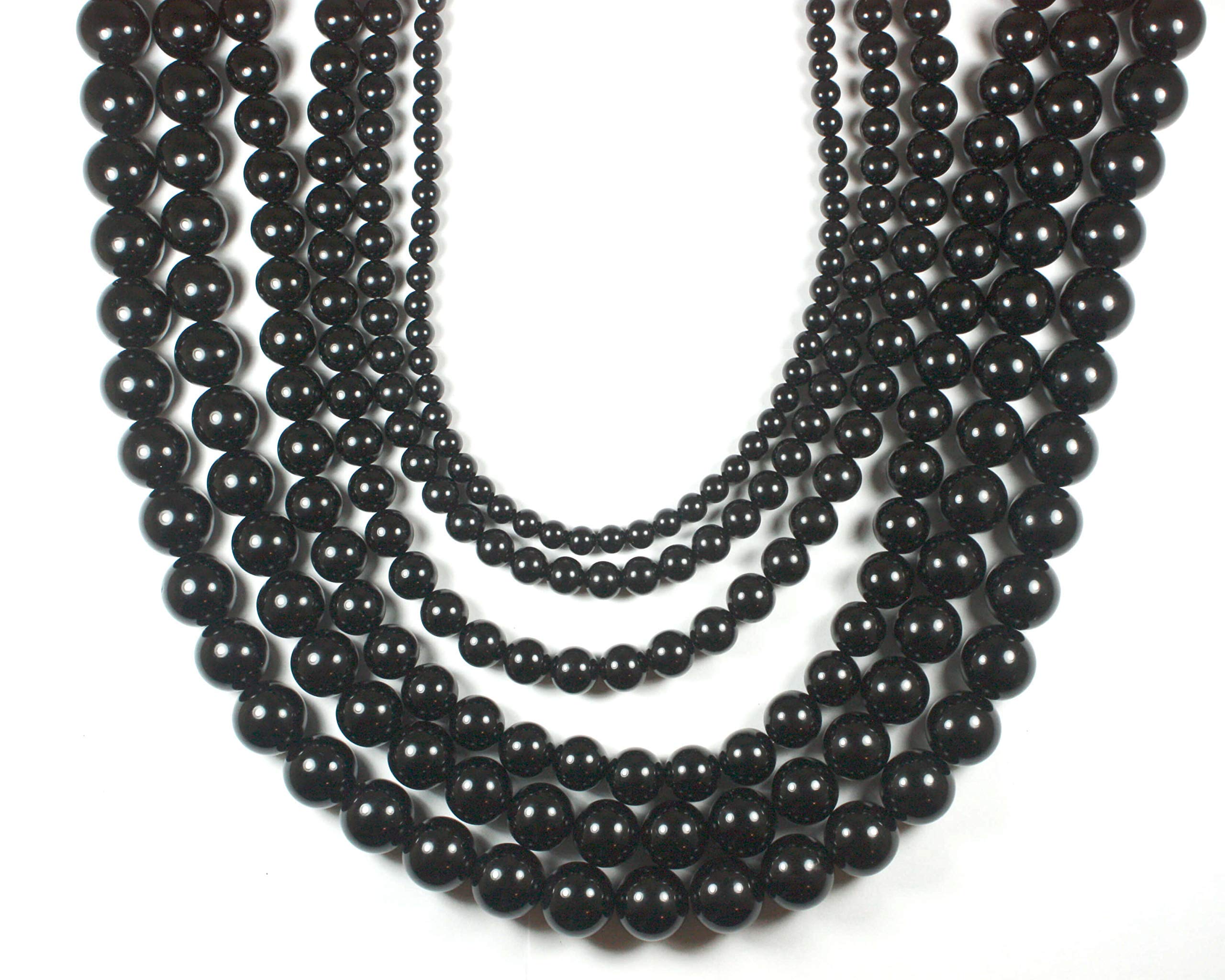 Handmade Black Onyx Crystal Men's Necklace - Genuine Gemstone Beaded Mala for Grounding, Willpower & Protection - 16mm Beads, 21