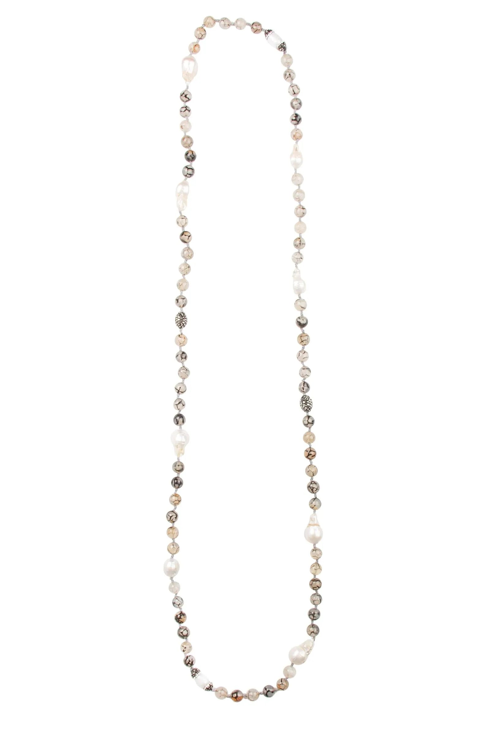 Exquisite Tahitian Pearl Beaded Long Necklace - Elegant Black Pearl Jewelry for Women - Perfect for Weddings, Parties & Special Occasions
