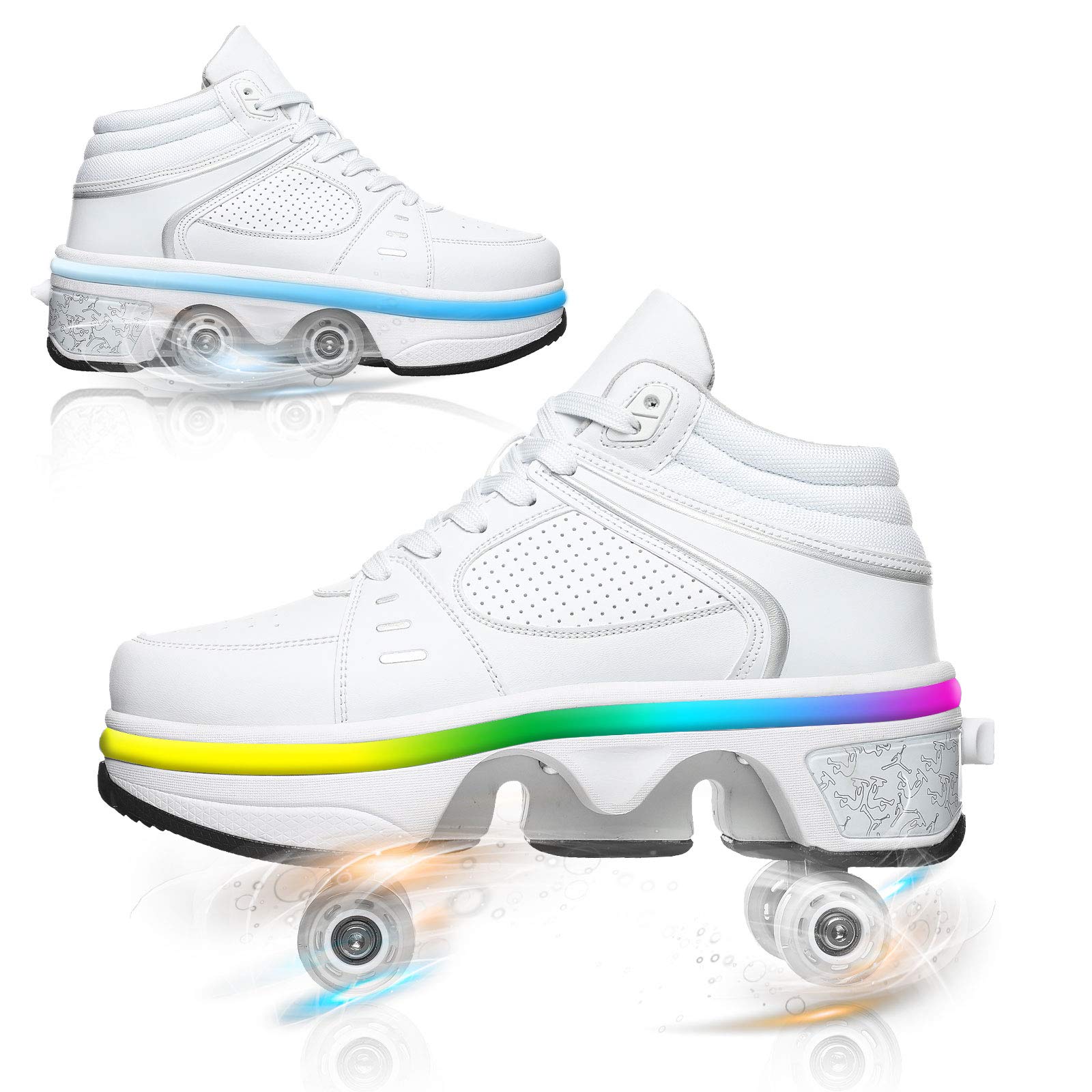 Retractable Roller Shoes for Kids - 4 Wheel Skates for Running & Skating Fun