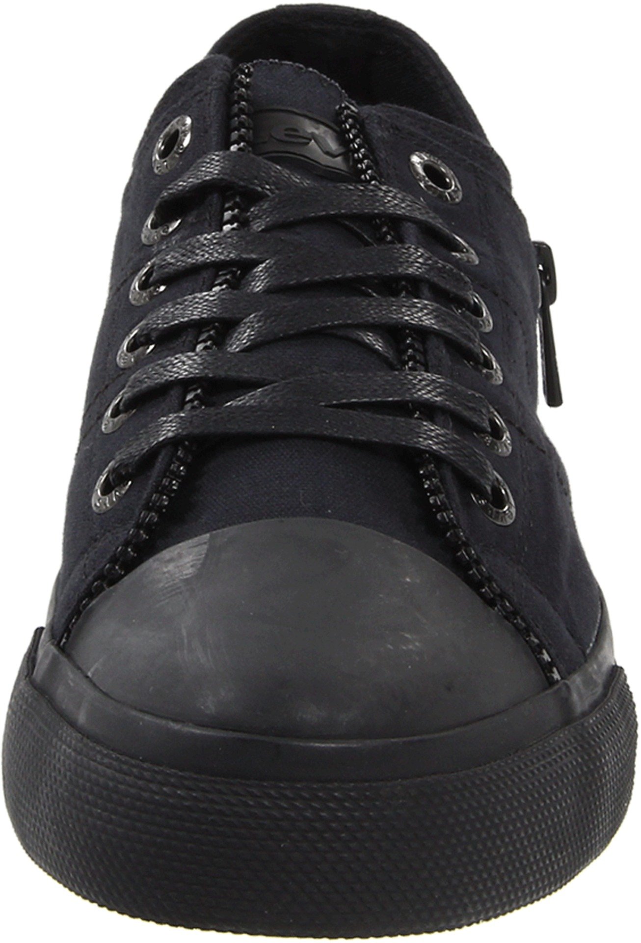 Levi's Men's Zip EX Lo Canvas Sneakers - Black Mono - Size 9.5 M US - Casual Walking Shoes for Men, Streetwear Fashion Sneakers for Everyday Wear