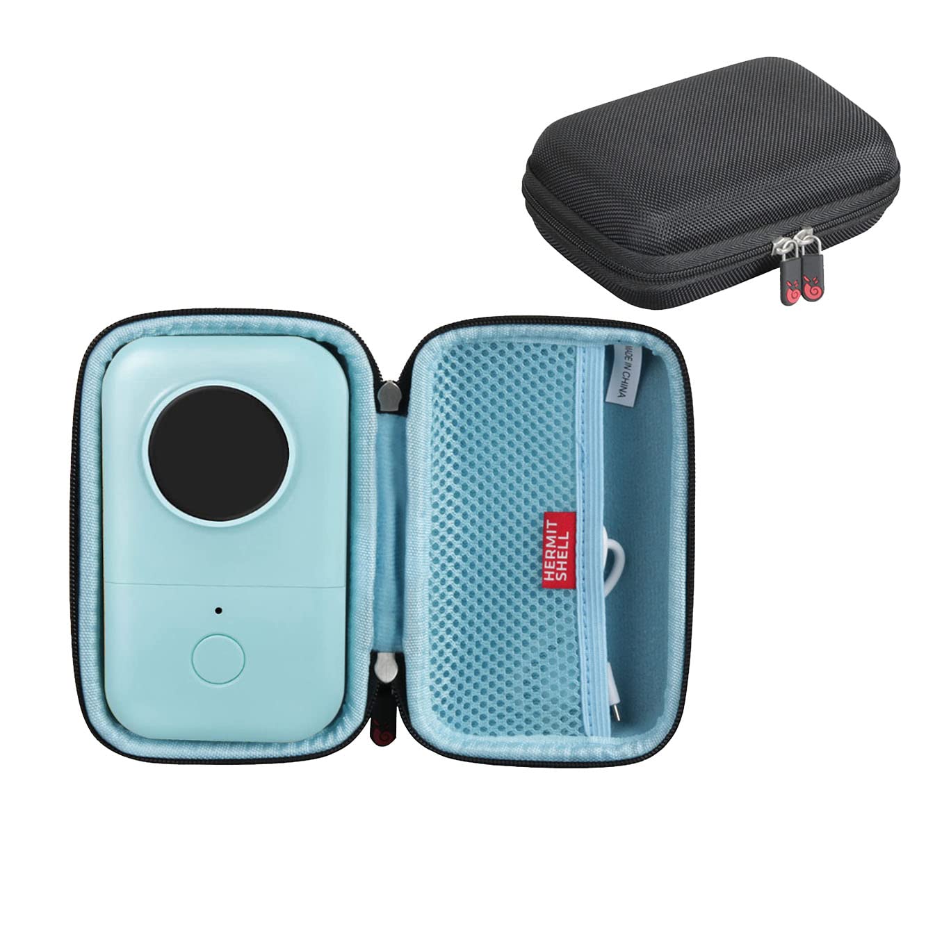 Hermitshell Travel Label Maker Case for Phomemo D30, Nelko P21 & Memoking D30 - Durable Protective Storage Pouch for Label Printers - Perfect for Office, School & Travel Organization