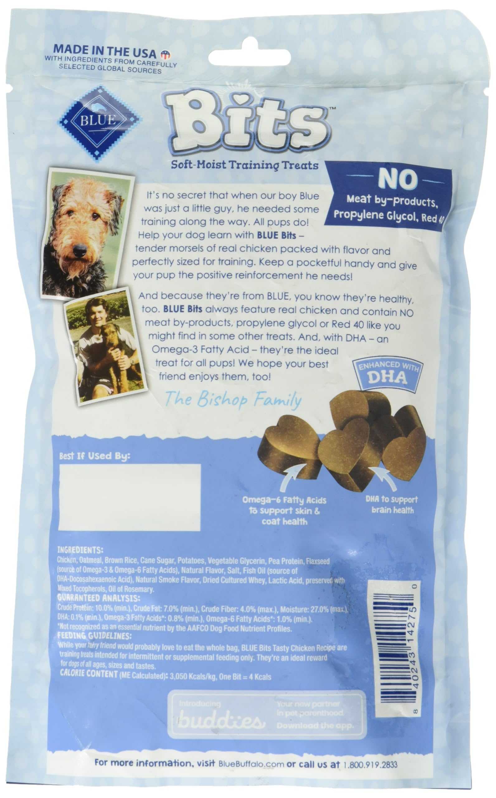 Blue Bits Dog Soft-Moist Training Treats - Natural Chicken Flavor, 11oz (6-Pack) | High-Value Reward for Obedience Training & Behavior Reinforcement | Perfect for Small to Medium Dogs