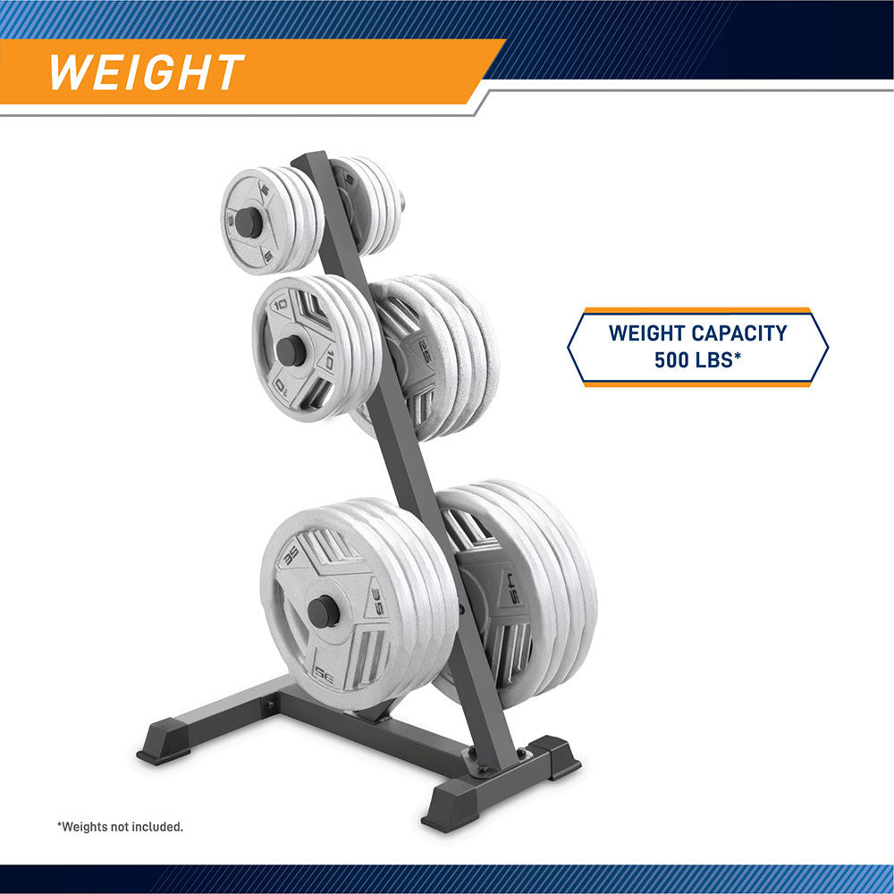 Olympic Plate Tree PT 45 - Heavy Duty Weight Plate Storage Rack for Gym & Home Workout Equipment Organization | Perfect for CrossFit, Powerlifting & Strength Training