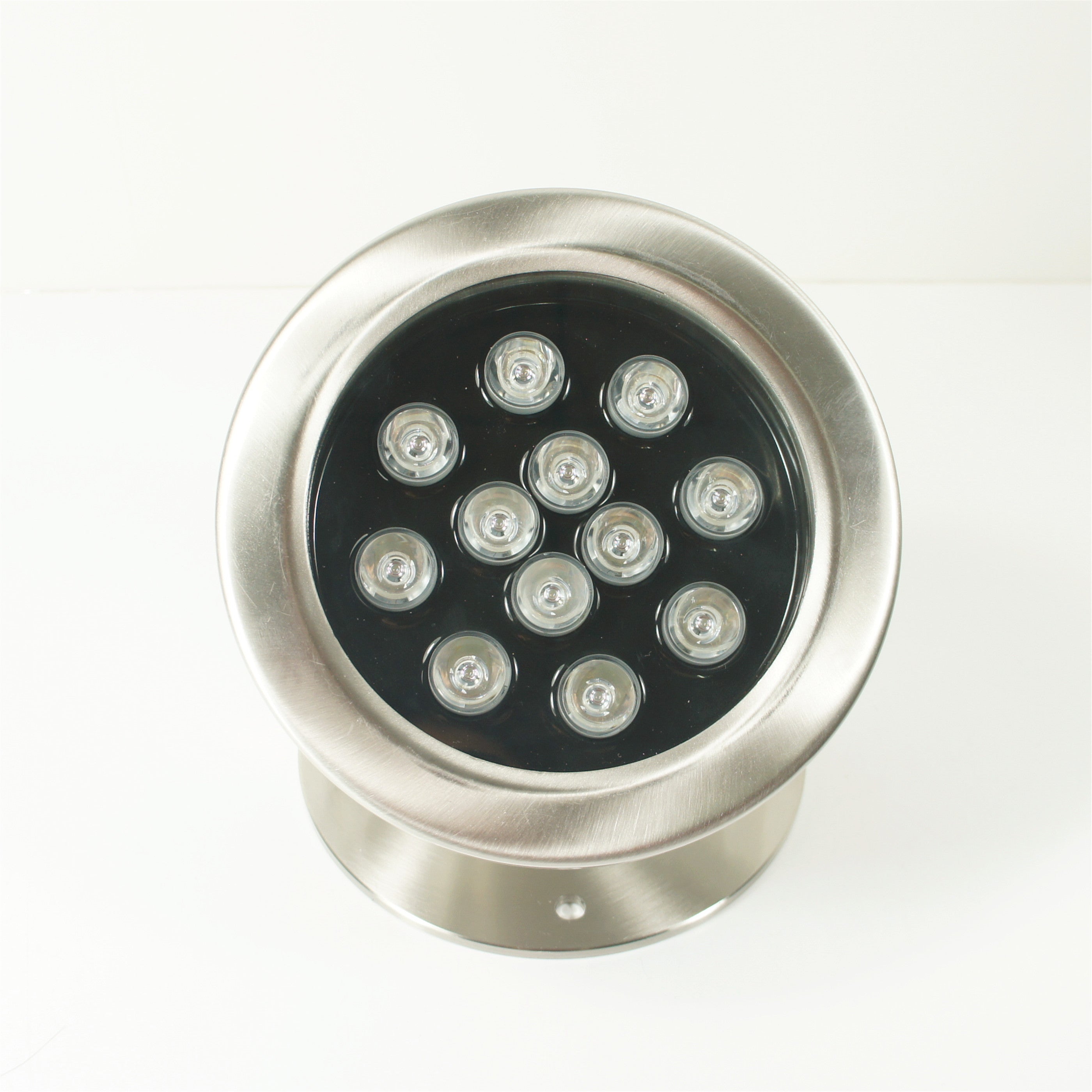 4 Pack 12W LED Underwater Light with Stainless Steel Housing - 168mm Diameter, Single Color DC24V, IP68 Waterproof for Fountain, Pool & Pond Lighting - Free Shipping