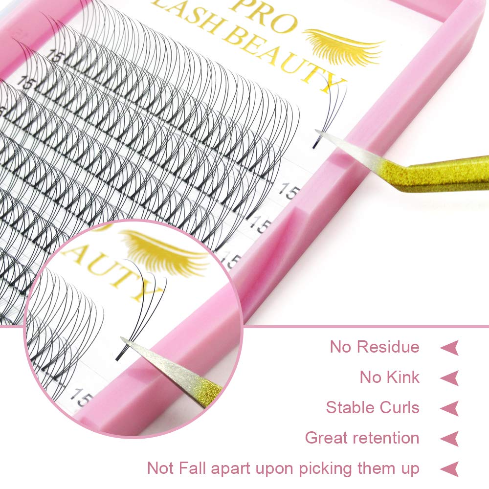 3D Volume Eyelash Extensions 0.07mm C Curl 12mm - Premade Lash Fans for 3D 5D 7D Volume Lashes (9-20mm) - Professional Salon & DIY Home Use for Stunning Eye Makeup
