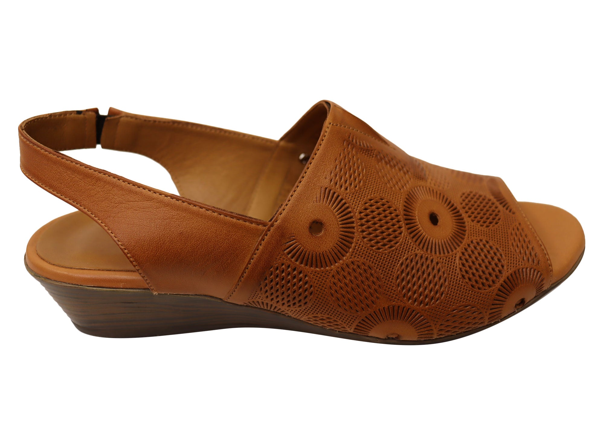 Orizonte Resley Women's Comfortable Leather Wedge Sandals - European Style Summer Casual Shoes for Walking, Travel & Beach Outfits