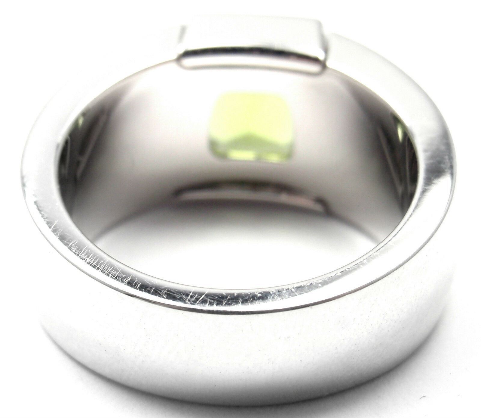 Authentic Cartier La Dona 18k White Gold Peridot Ring with Box & Certificate - Luxury Jewelry for Women, Perfect for Anniversaries, Weddings & Special Occasions