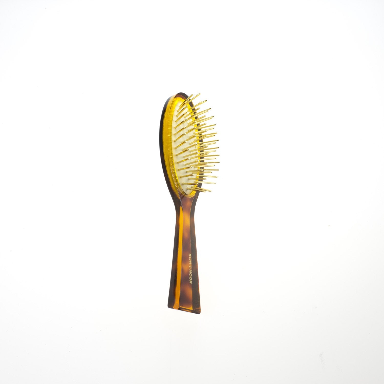 Koh I Noor Jaspe Professional Pneumatic Hair Brush with Gold Plated Metal Pins - Small Size K107G for Smoothing & Detangling - Perfect for Salons, Styling & Home Hair Care