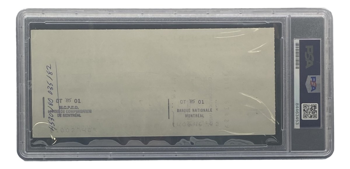 Authentic Maurice Richard Signed Montreal Canadiens Hockey Memorabilia - PSA/DNA Certified Bank Check #351 - Perfect for Sports Collectors & Hockey Fans Display