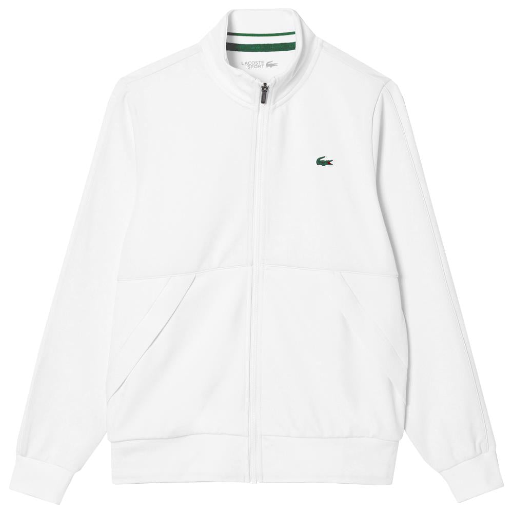 Lacoste Men's Sport Full Zip Jacket - White | Lightweight Athletic Windbreaker for Running, Golf & Outdoor Activities
