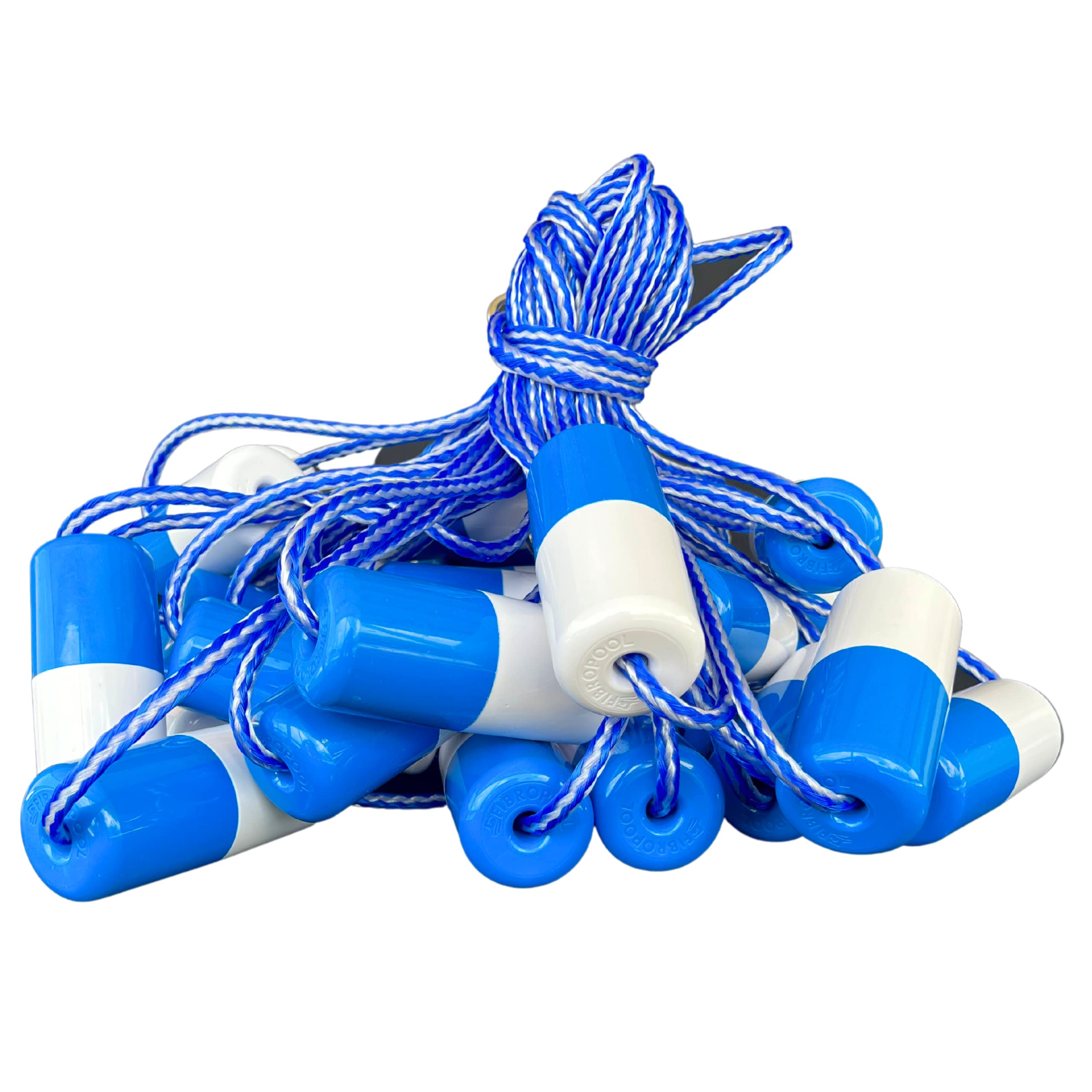 Fibropool Safety Rope with Floating Buoys - Pre-Assembled Pool Divider with Durable Hooks for Swimming Pool Safety | Perfect for Lap Swimming, Water Aerobics & Pool Partitioning