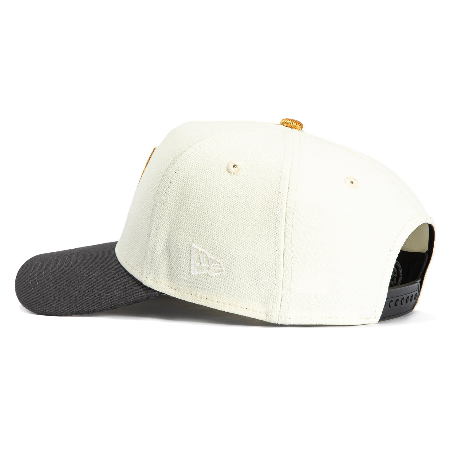 New Era 9Forty A-Frame Vegas Golden Knights Snapback Hat - White & Graphite | Adjustable Baseball Cap for Men & Women | Perfect for Sports Games, Casual Wear & Fan Collections