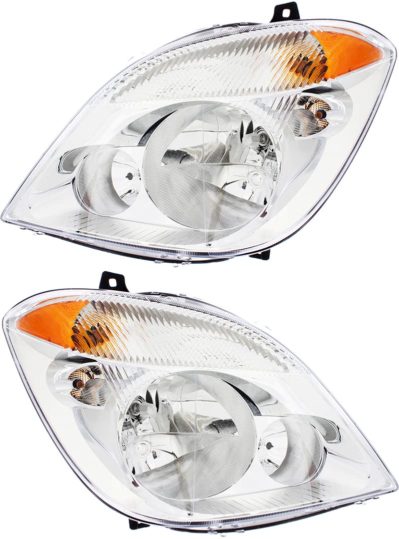 Mercedes Benz Sprinter Headlights Replacement Set - Compatible with 2010-2013 Models (Driver & Passenger Side Halogen Lamps) | Perfect for Night Driving & Vehicle Maintenance