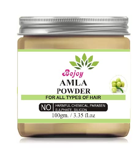 Bejoy 100% Pure Natural Amla Powder (Indian Gooseberry) - 100g for Hair Growth, Skin Care & Immune Boost - Perfect for Smoothies, Face Masks & Ayurvedic Remedies