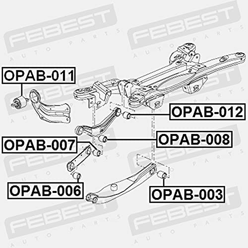 Febest OPAB-008 Arm Bushing for Track Control Arm - OEM 13239222 Replacement - Perfect for Suspension Repair & Maintenance