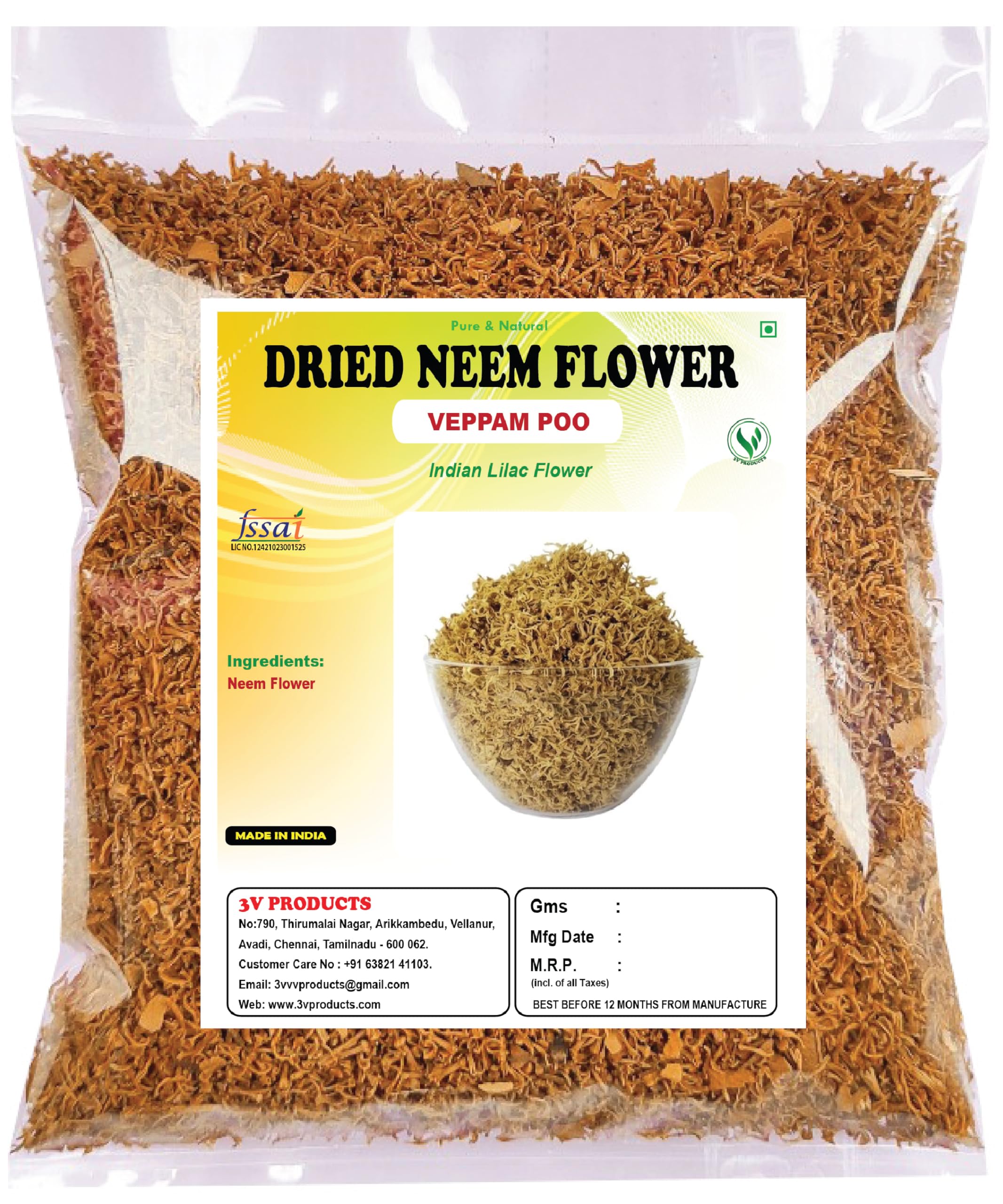 Organic Dried Neem Flowers (Pack of 2x50g) - Indian Lilac for Tea, Skincare & Haircare | Natural Ayurvedic Remedy for Detox & Healthy Skin | Perfect for Herbal Tea, Face Masks & Hair Treatments