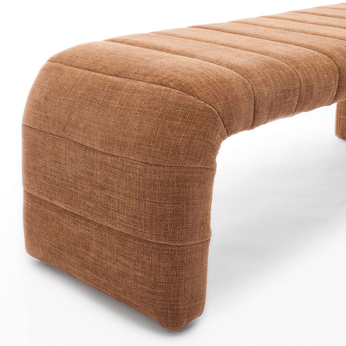 Blake Boucle Bench - Modern Upholstered Accent Bench with Soft Fabric for Living Room, Bedroom, or Entryway - Stylish and Comfortable Seating Solution