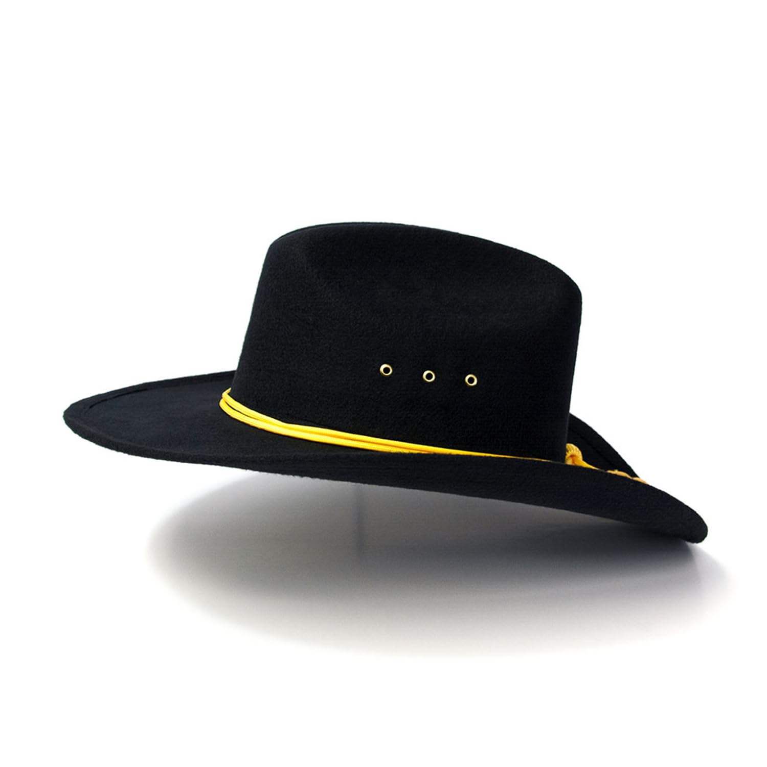 Western Express Black Felt Cowboy Hat with Cavalry Band - Classic Cattleman Style for Men & Women | Perfect for Rodeo, Country Music Festivals & Western Fashion