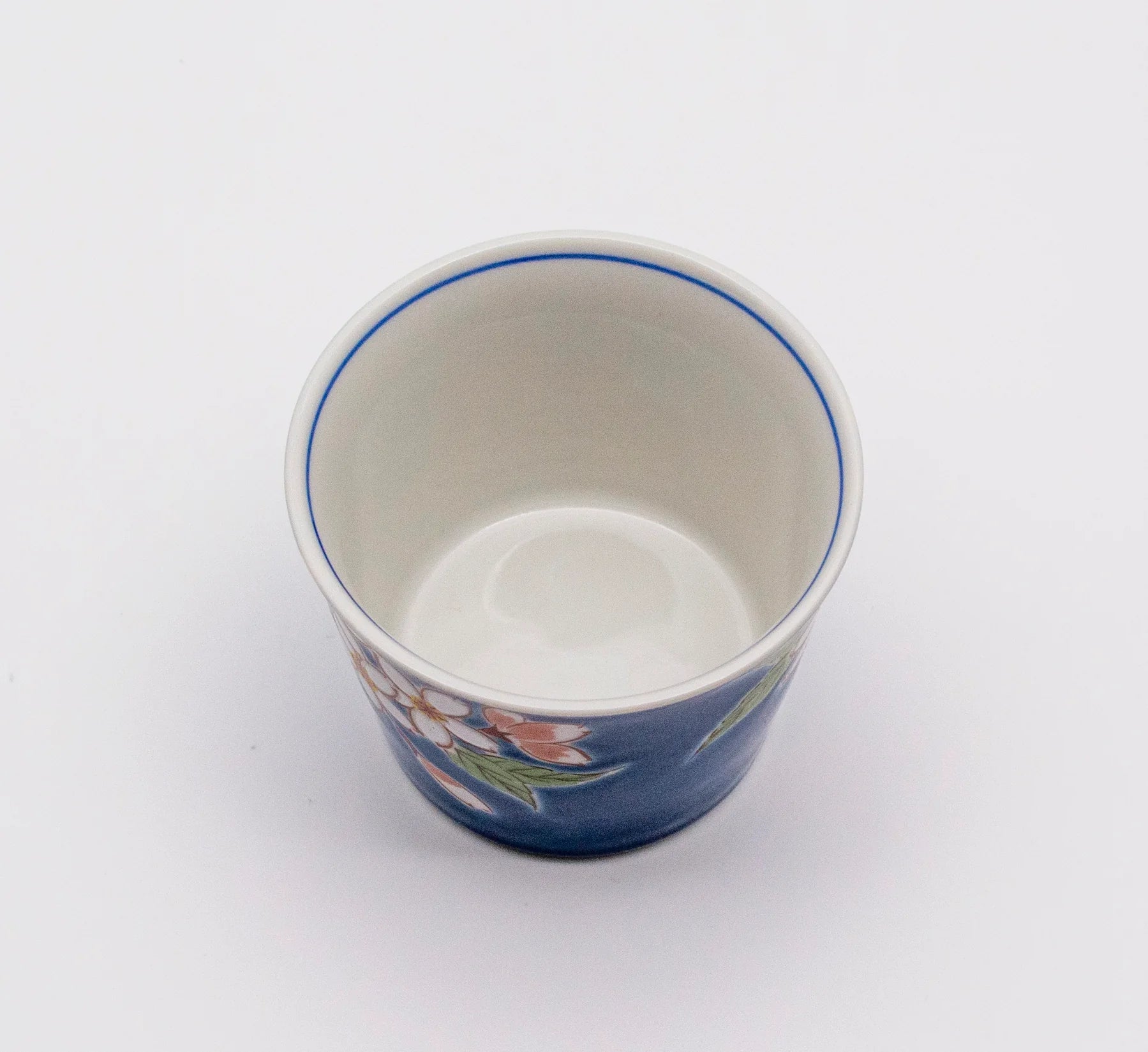 Japanese Kutani Yaki Cherry Blossom Sake Cup - Handcrafted Porcelain Choko for Sake, Tea & Dessert - Perfect for Traditional Ceremonies, Home Decor & Gift Giving