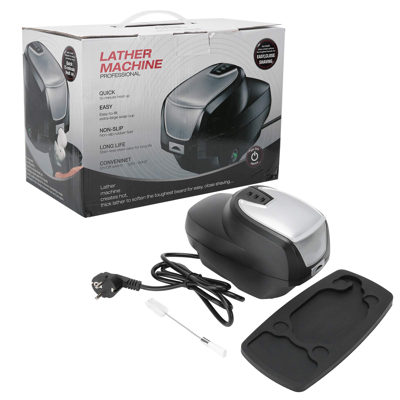 Professional Hot Lather Machine for Shaving - Electric Foam Dispenser for Barber & Home Use, 100-240V US Plug - Perfect for Salon, Spa & Personal Grooming