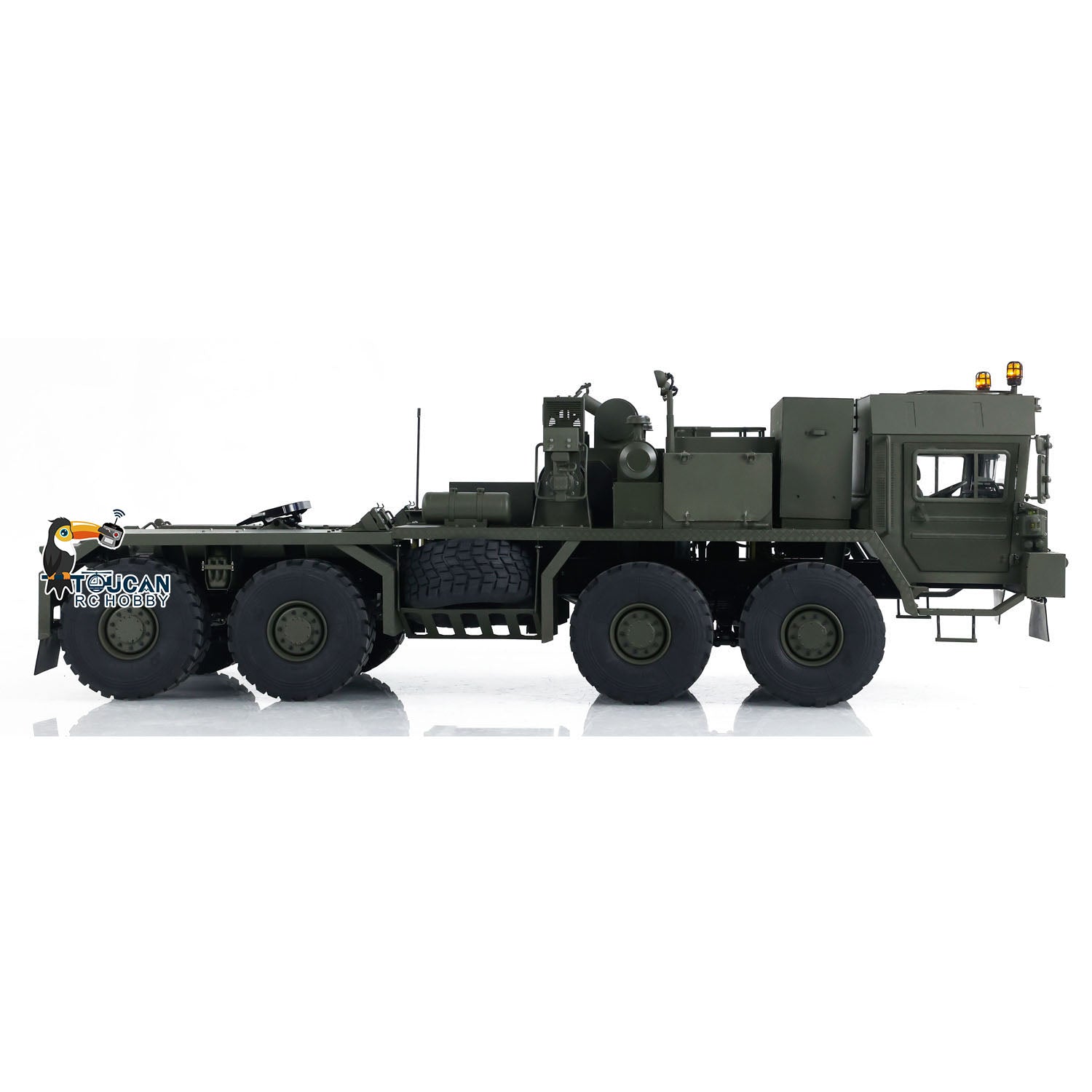 1/14 Scale TOUCAN 8x8 RC Tractor Truck - Full Metal Remote Controlled Military Transport Vehicle with FlySky PL18 Lite Transmitter (PNP Ready, Painted Model) - Perfect for Off-Road Adventure, Military Simulation & RC Hobby Enthusiasts