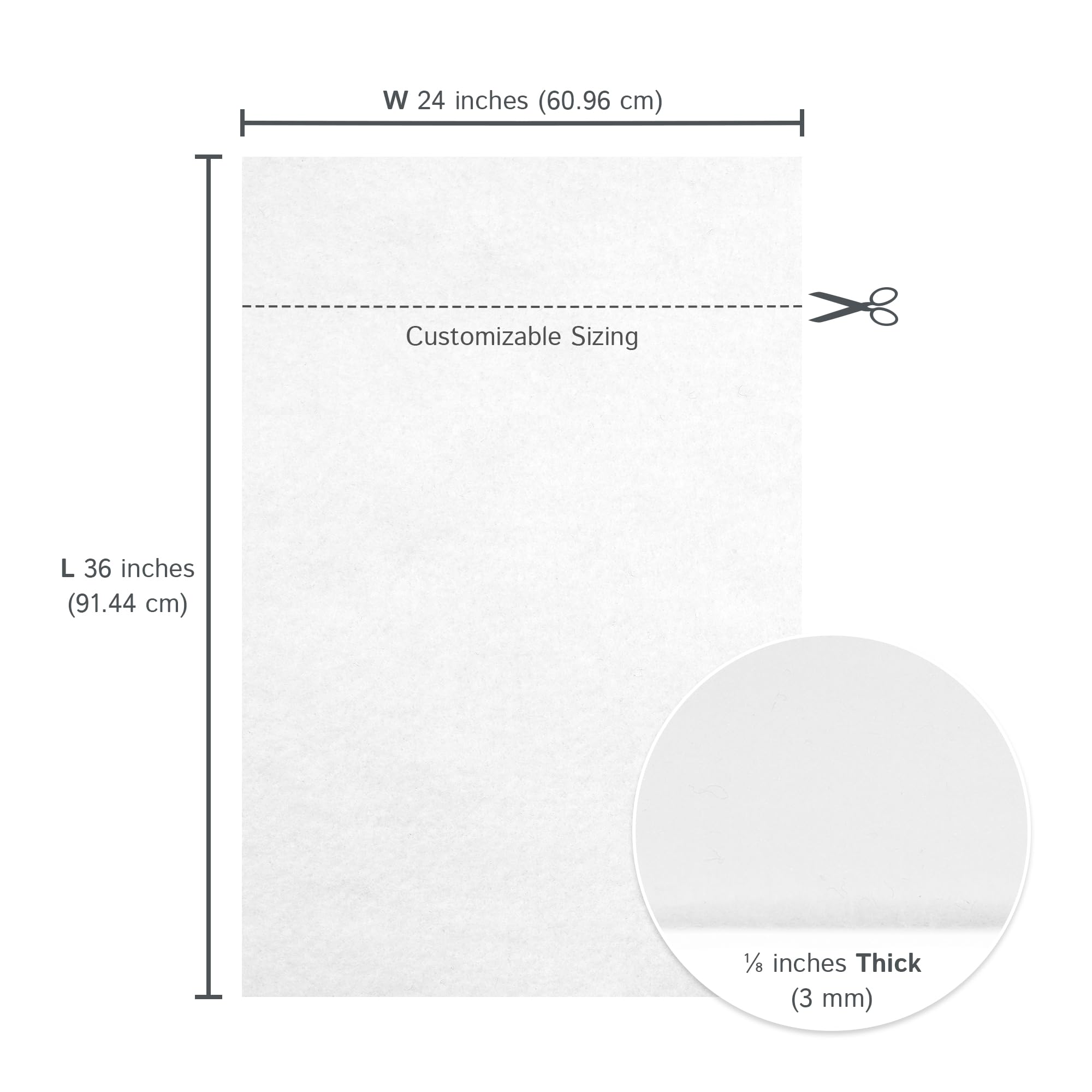 The Felt Store Kapmat Self-Watering Plant Mat - Premium Capillary Watering Mat for Potted Plants, Greenhouses & Indoor Gardens | Automatic Moisture Control, Easy to Cut & Reusable | Perfect for Vacation Plant Care, Herb Gardens & Hydroponics (White)