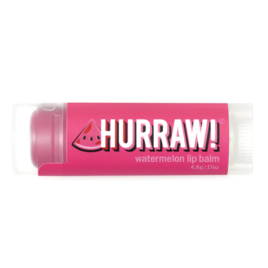 Hurraw! Organic Watermelon Lip Balm - All-Natural, Vegan, Moisturizing Lip Care for Dry & Chapped Lips - Perfect for Summer, Outdoor Activities & Daily Hydration